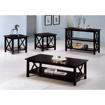 Deep Merlot Sofa Table with 2-shelf image 5