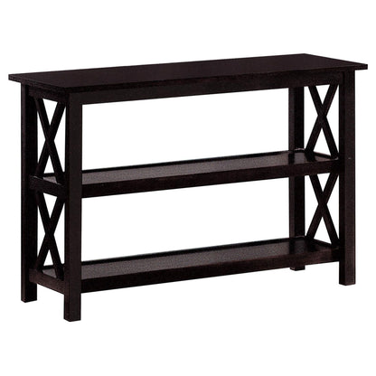 Deep Merlot Sofa Table with 2-shelf image 2