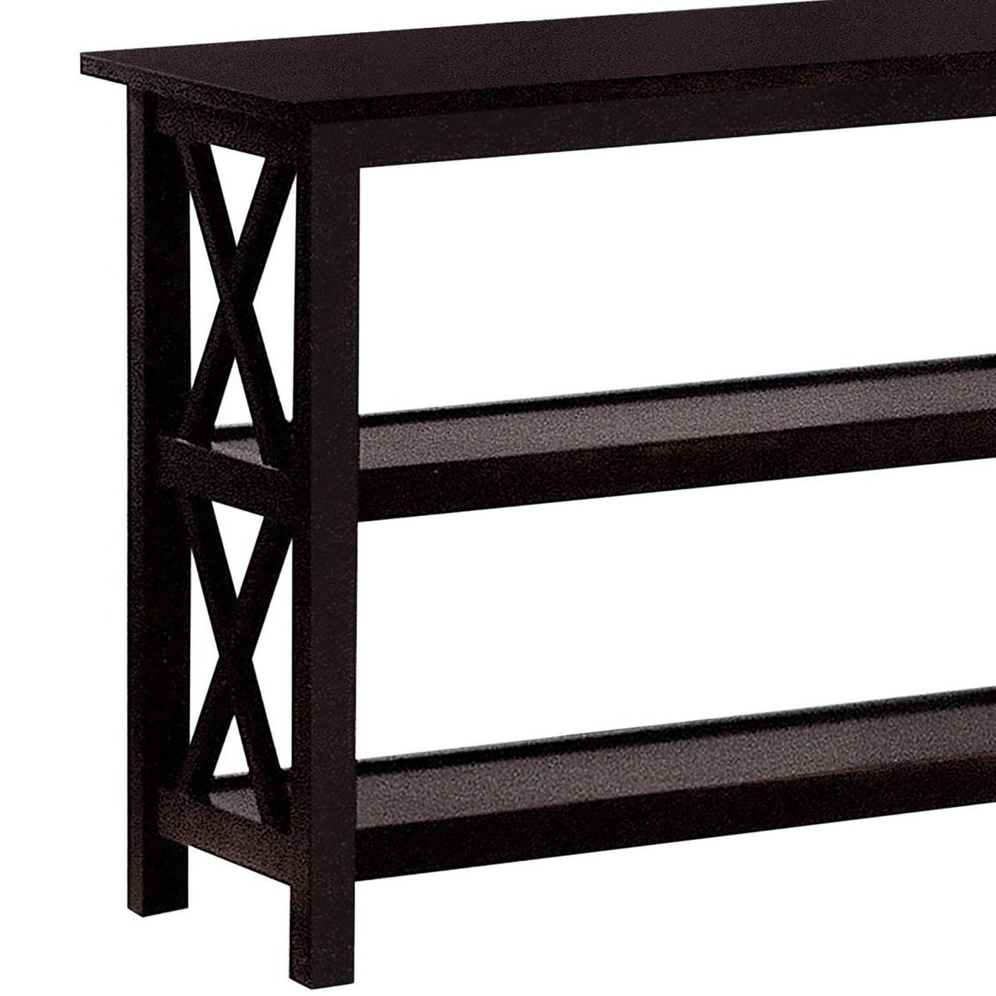 Deep Merlot Sofa Table with 2-shelf image 4