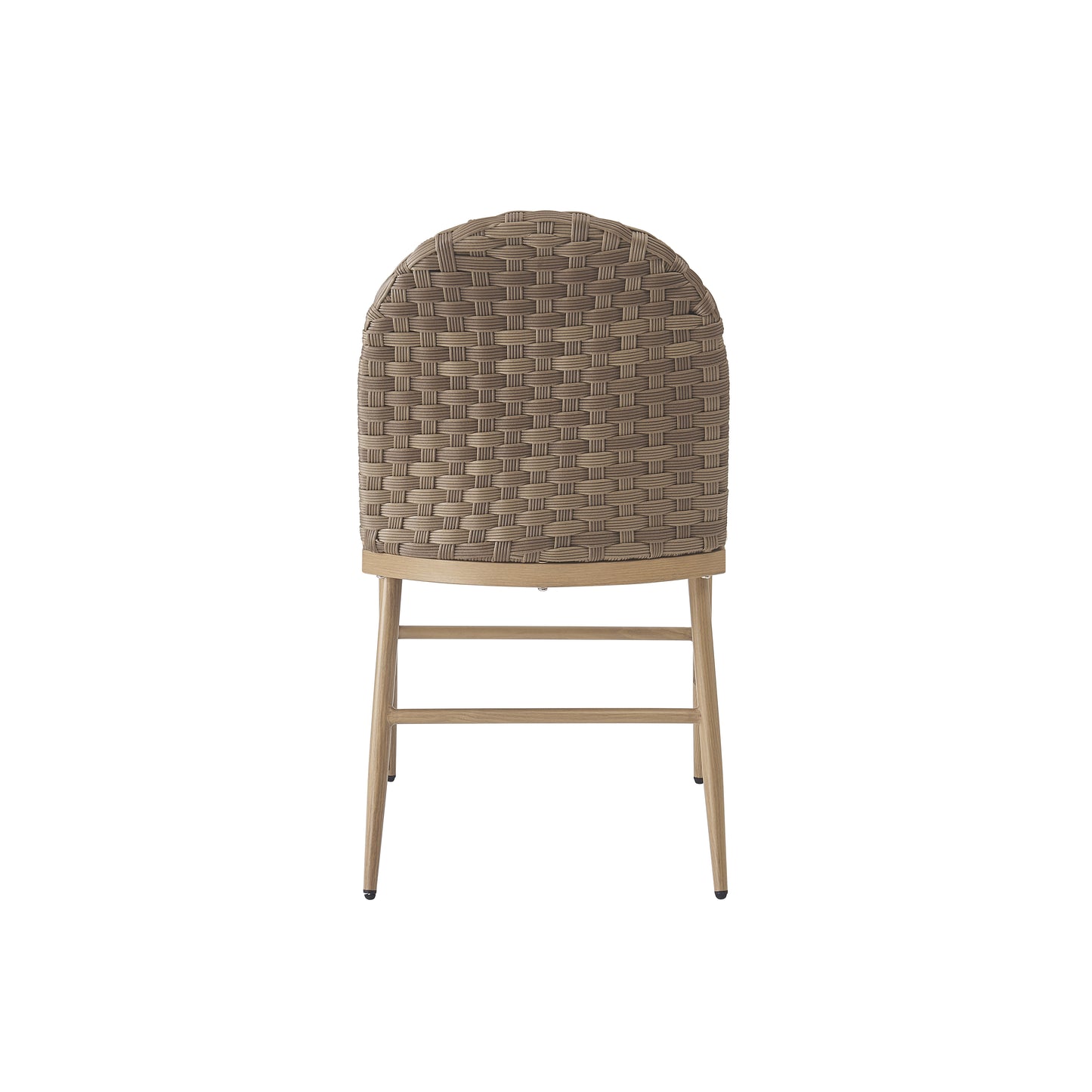 Farmhouse Dining Chairs Set of 2, Upholstered Kitchen Chairs Armless Iron Side Chair with rattan Backrest for Dining Room,Restaurant,Brown image 12