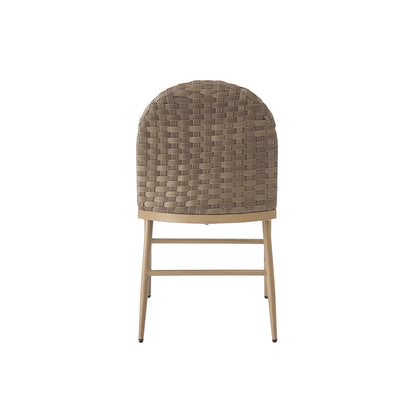 Farmhouse Dining Chairs Set of 2, Upholstered Kitchen Chairs Armless Iron Side Chair with rattan Backrest for Dining Room,Restaurant,Brown image 12