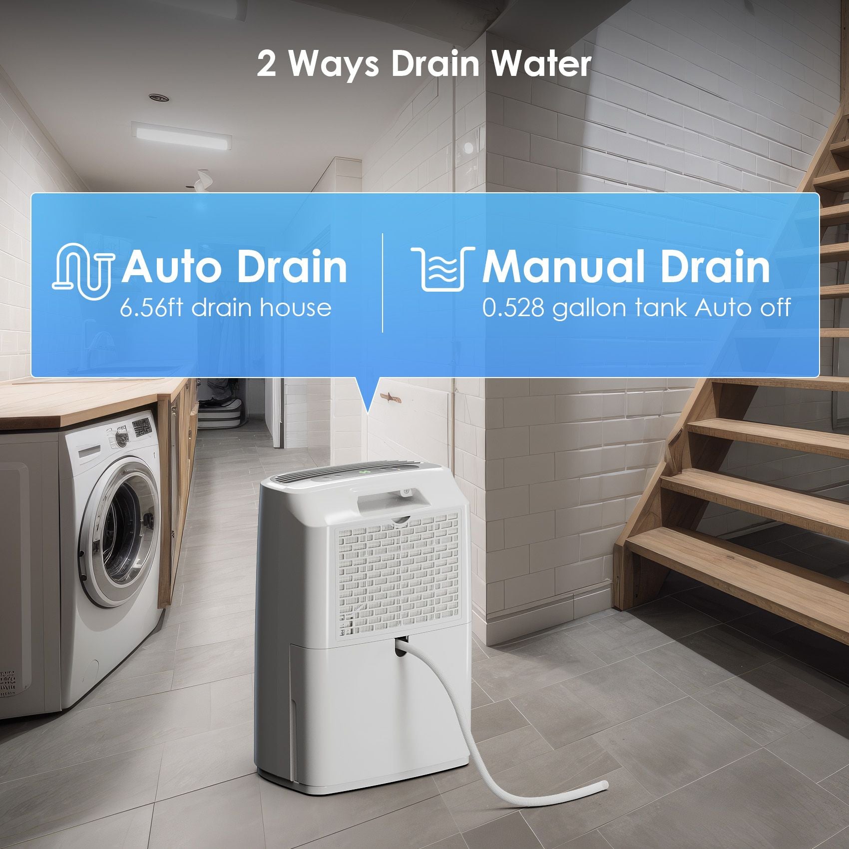 Dehumidifier drainage hose connection