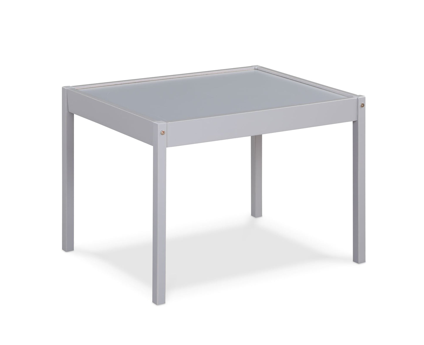 Della 3-Piece Solid Wood Kids Table & Two Chair Set, Gray image 6