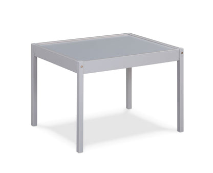 Della 3-Piece Solid Wood Kids Table & Two Chair Set, Gray image 6