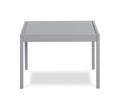 Della 3-Piece Solid Wood Kids Table & Two Chair Set, Gray image 5