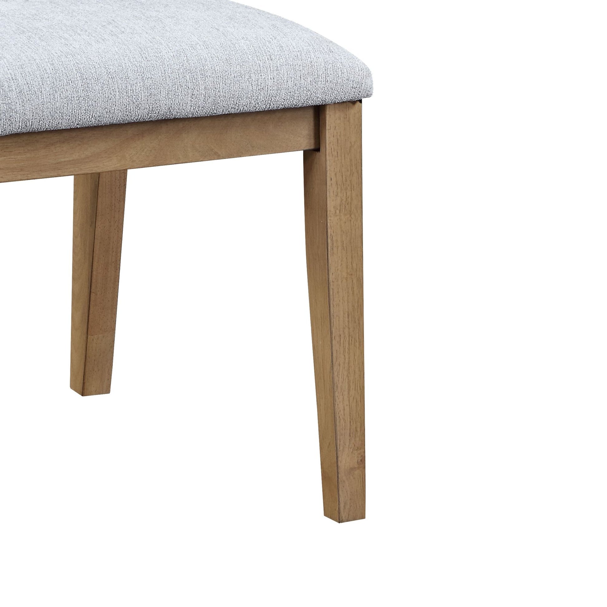 Delphine Set of 2 Gray Linen Fabric Dining Chairs - Back View