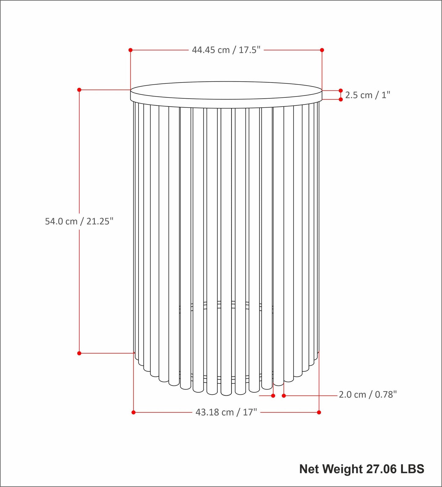 Demy Accent Table in Natural/Black image 8