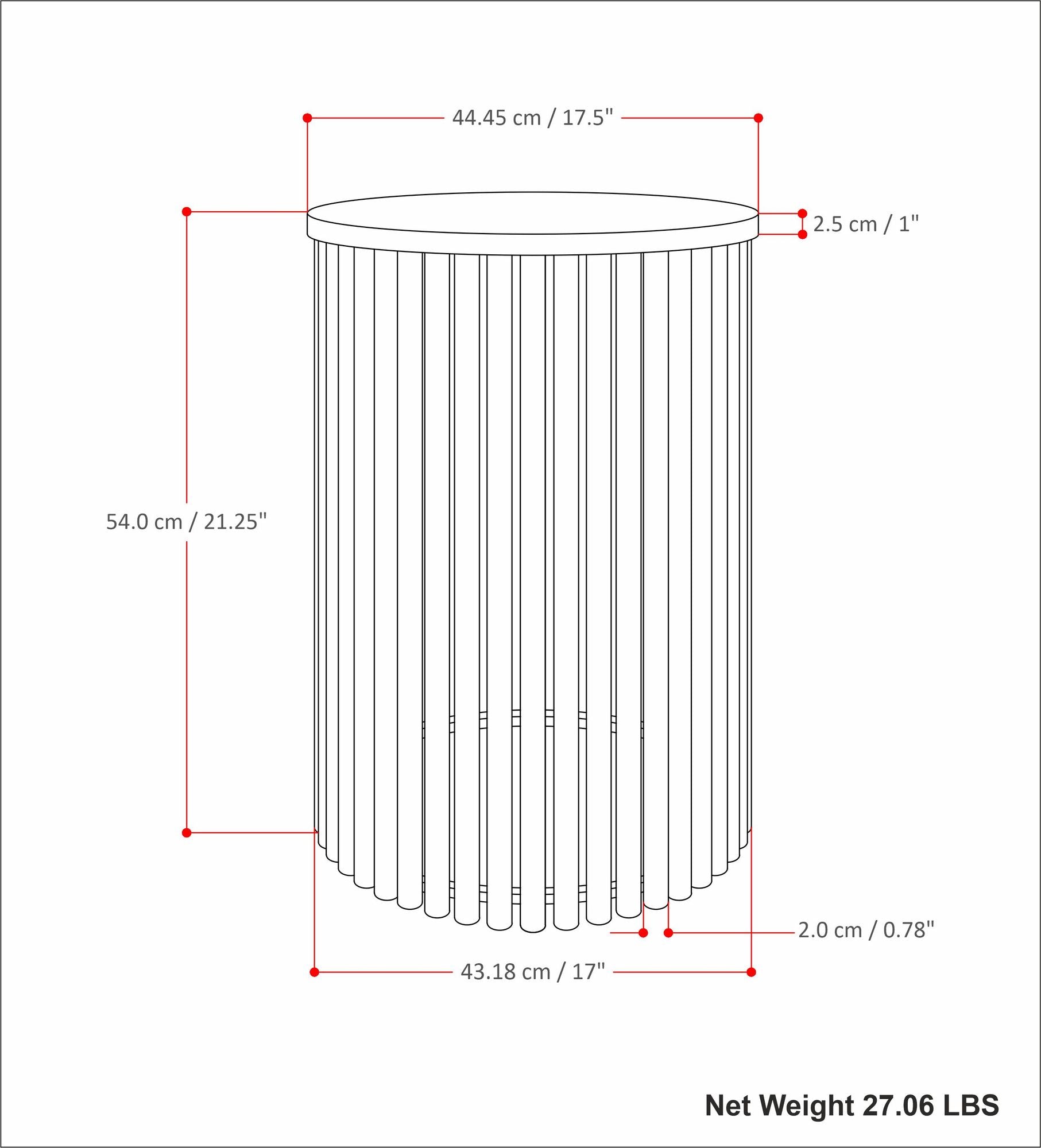 Demy Accent Table in Natural/Black image 8