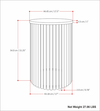 Demy Accent Table in Natural/Black image 8