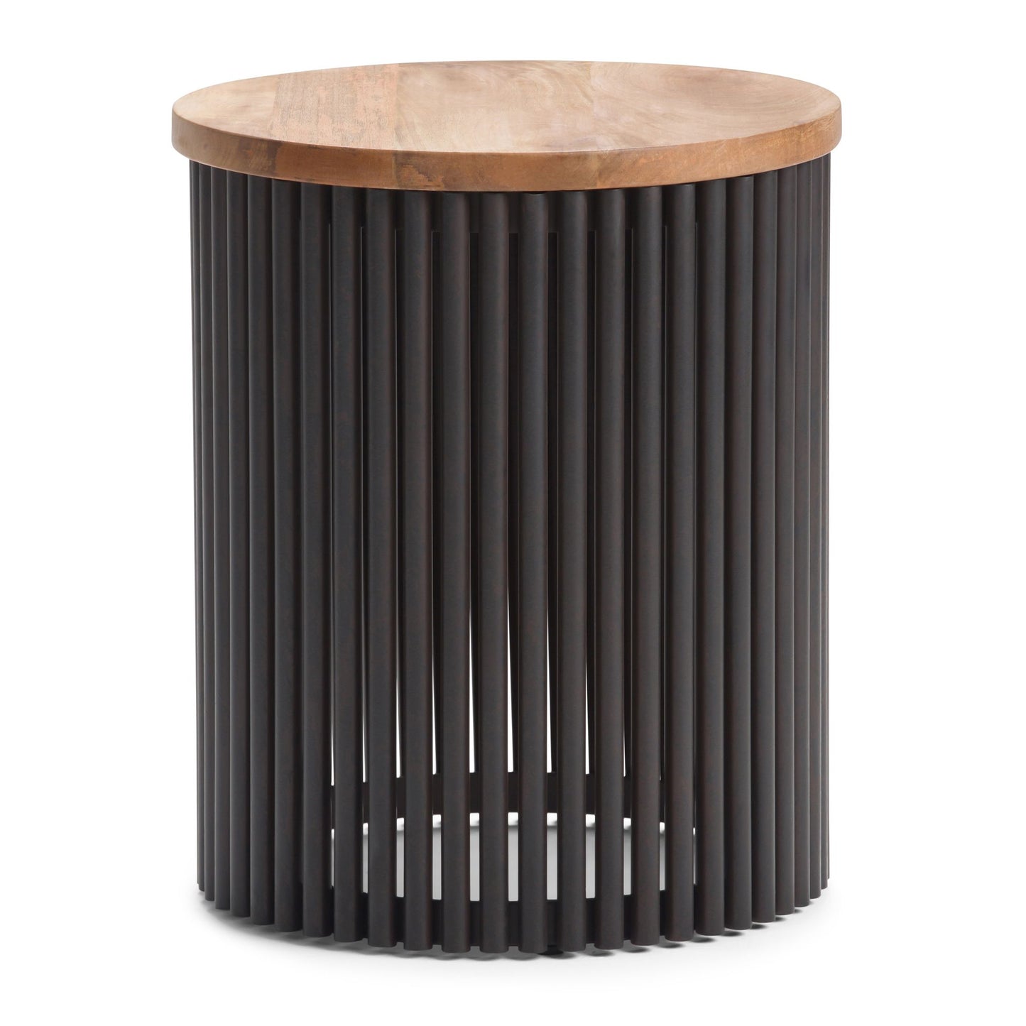 Demy Accent Table in Natural/Black image 1