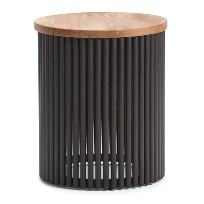 Demy Accent Table in Natural/Black image 1