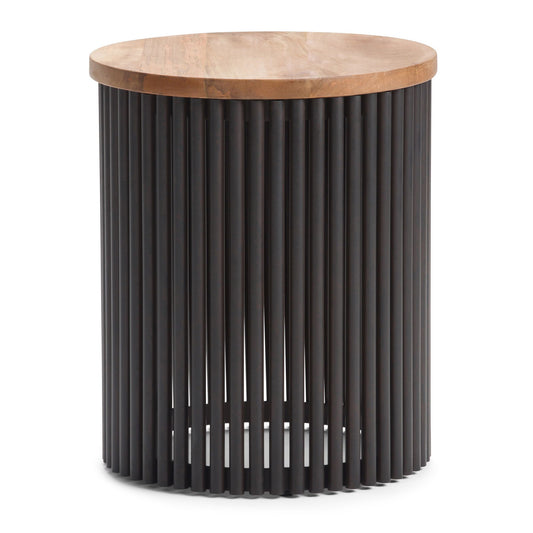 Demy Accent Table in Natural/Black image 1