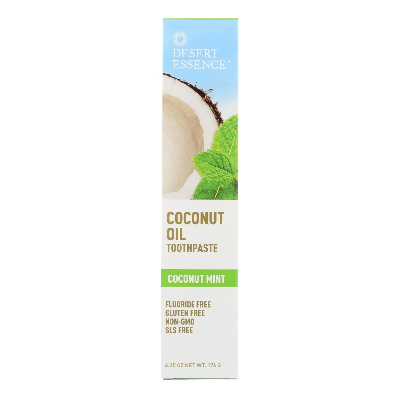 Desert Essence - Coconut Oil Toothpaste - Mint - 6.25 Oz image 1