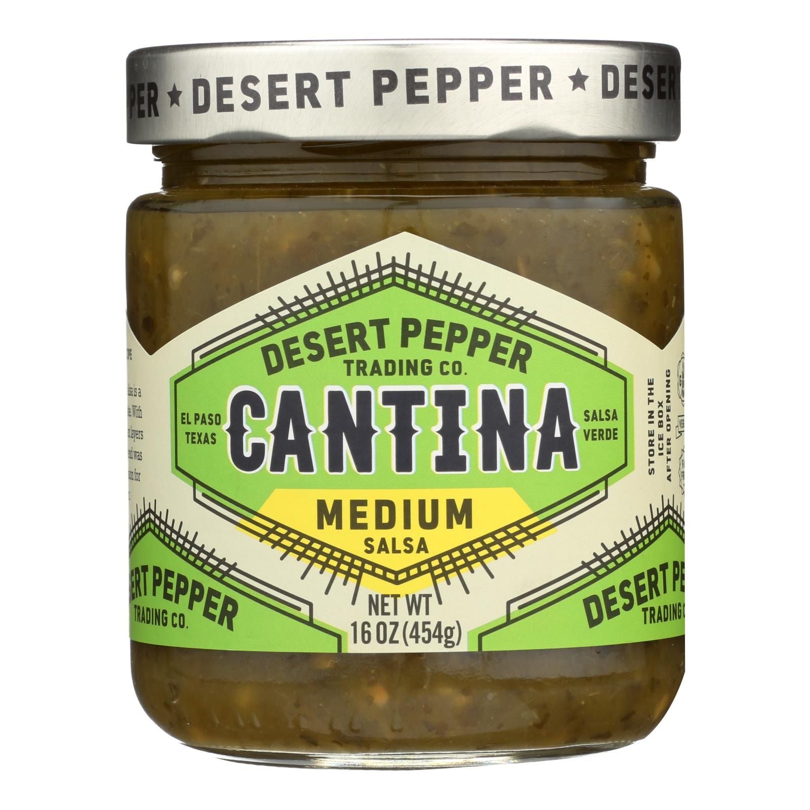 Desert Pepper Trading - Salsa - Cantina - Med - Green - Case Of 6 - 16 Oz image 1