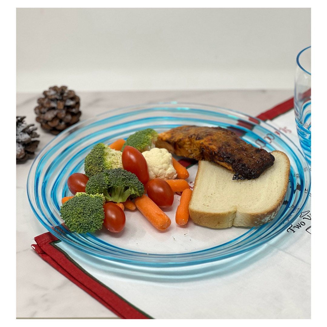 Designer Swirl 12" Acrylic Dinner Plates Set of 4, Blue Plastic Plates Reusable, Unbreakable Kitchen Plates for All Occa image 2