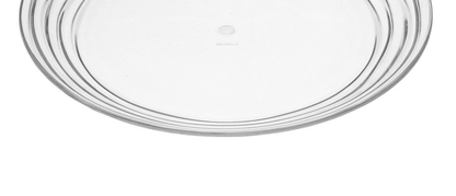 Designer Swirl 9" Plastic Dessert Plates Set of 4, Crystal Clear Plastic Plates, Kitchen Plates for All Occasions BPA Fr image 5