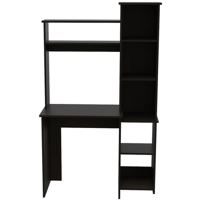 Desk, Five Shelves, Two Superior Shelves, Black image 4