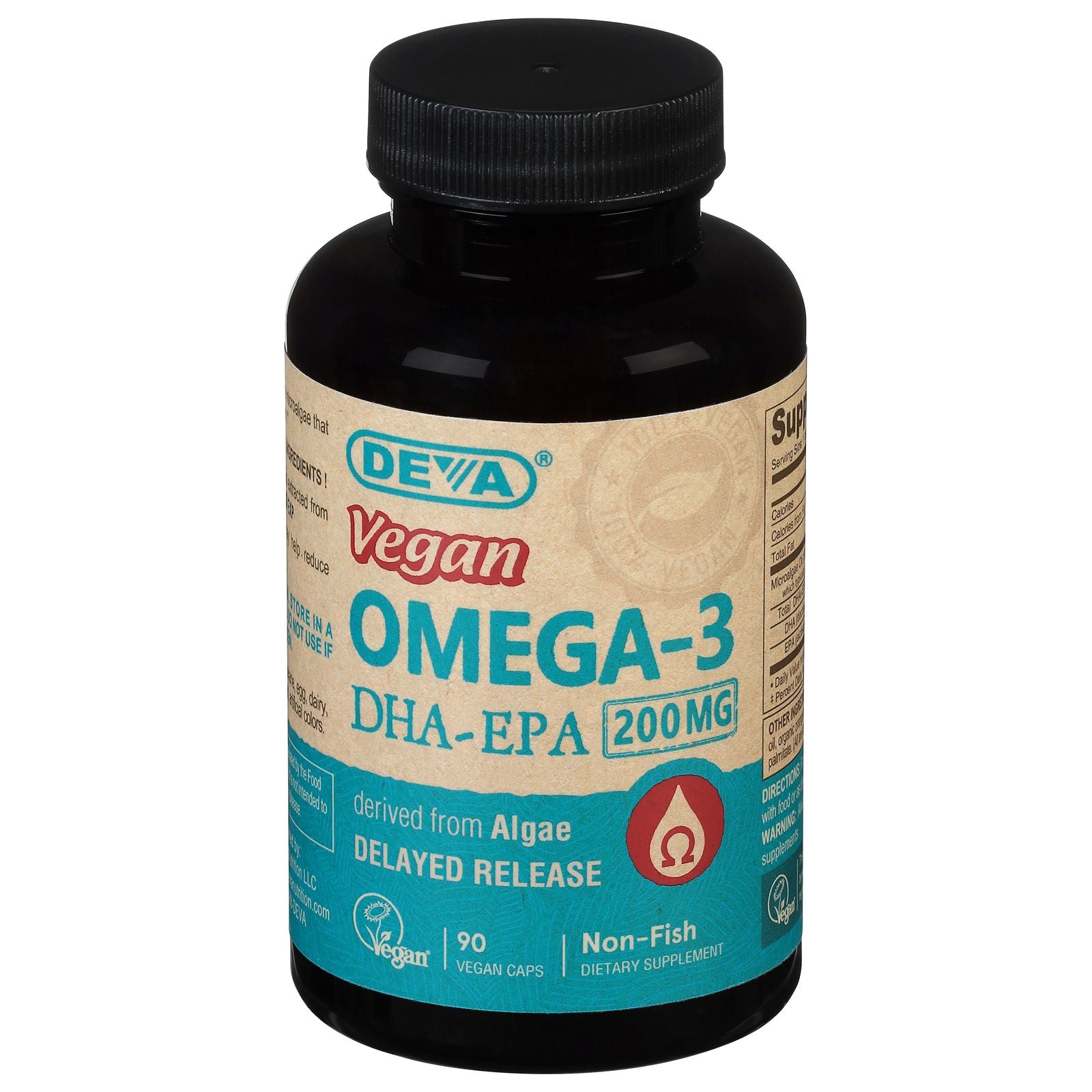 Deva Vegan Vitamins - Dha-epa(delayed Rel)vegan - 1 Each - 90 Vcap image 1