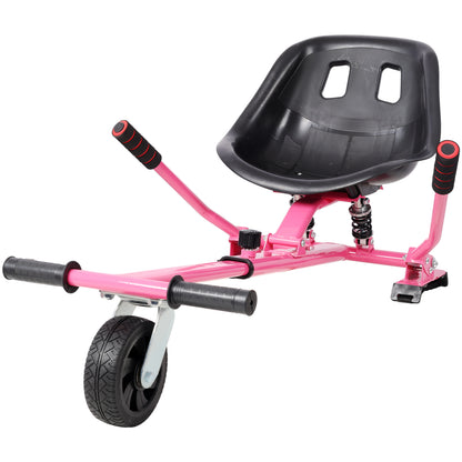 Hoverboard Seat Attachment Go-Kart,Fits 6.5" 8"10" Hoverboards, Heavy Duty Dual Shock Absorber,Sturdy Adjustable Off-Road Frame,Hover Cart for Family Fun,not include Hoverboard,Pink image 3