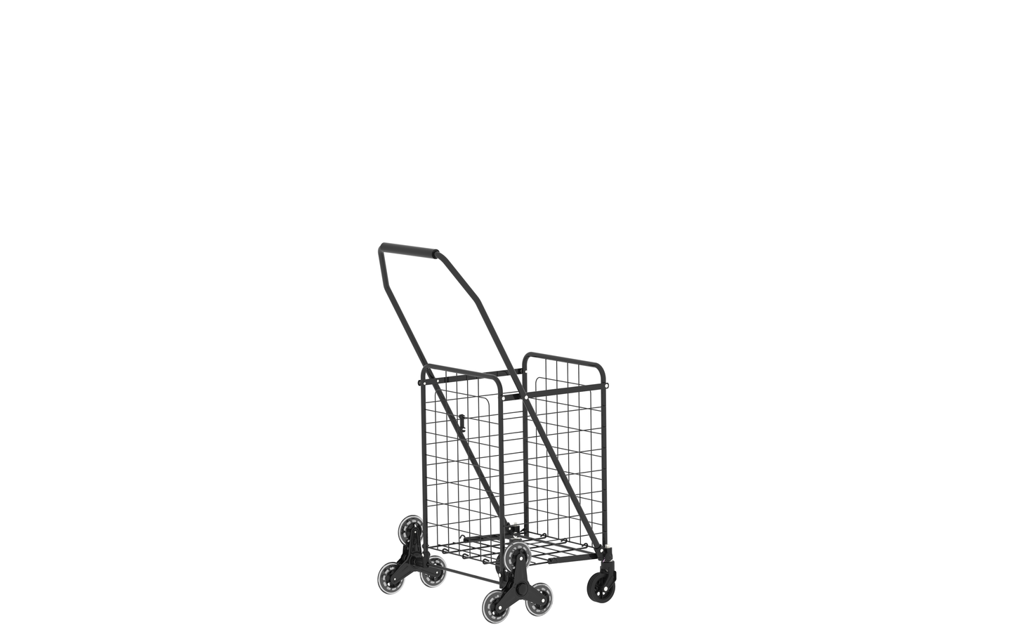 Shopping Cart to Go Upstairs,Shopping Cart on Wheels, Foldable Utility Shopping Carts with 360° Rolling Swivel Wheels for Groceries Laundry image 10