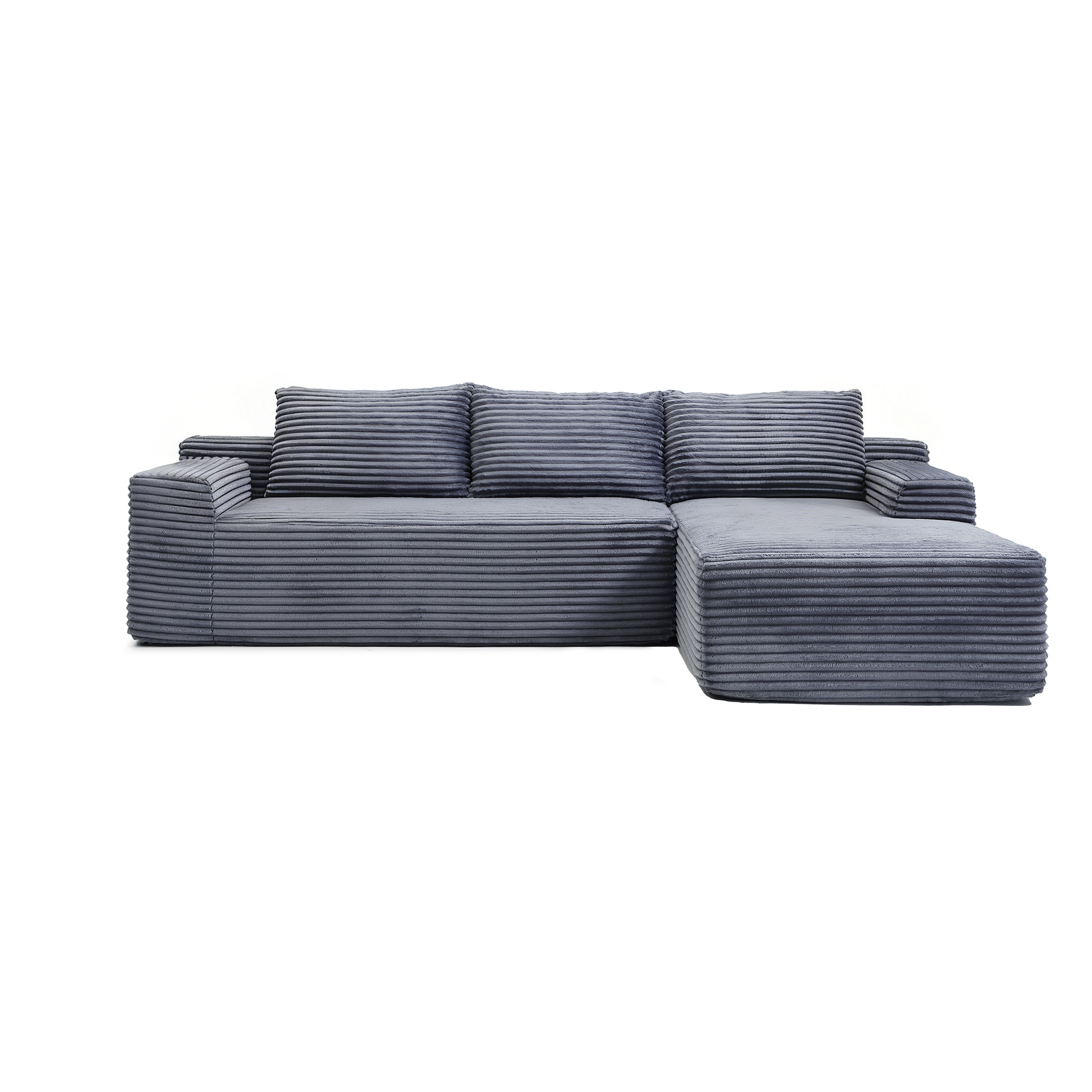 97'' Modular Sectional Sofa, Cloud Sectional Couch with Deep Seat, Modern Modular L-Shape Sofa Couch with Chaise,Upholstered Couches for Living Room Bedroom,No Assembly, Grey image 8