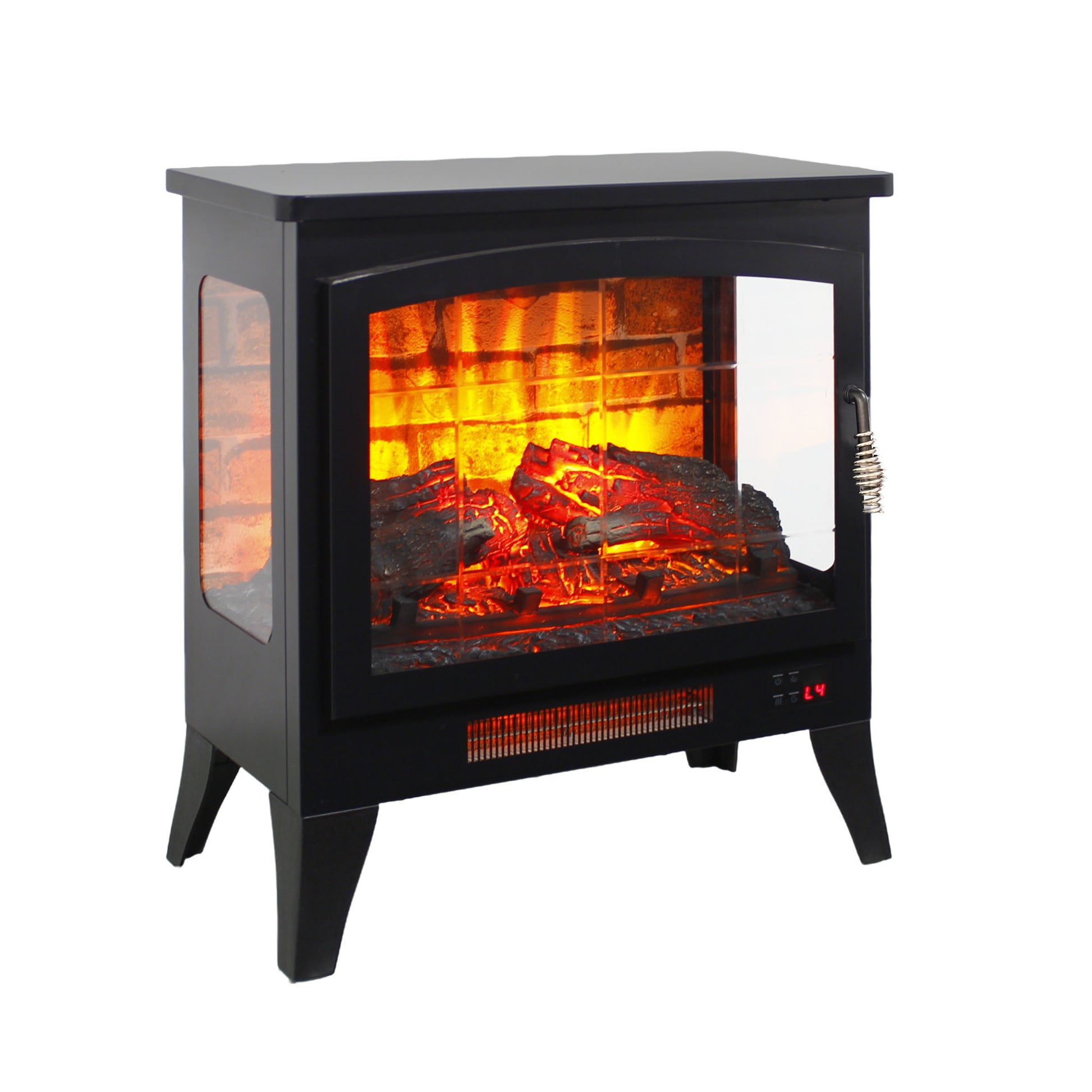 21 inchThree-sided Freestanding Electric Fireplace Stove heater with 3D Flame effect with remote control image 9