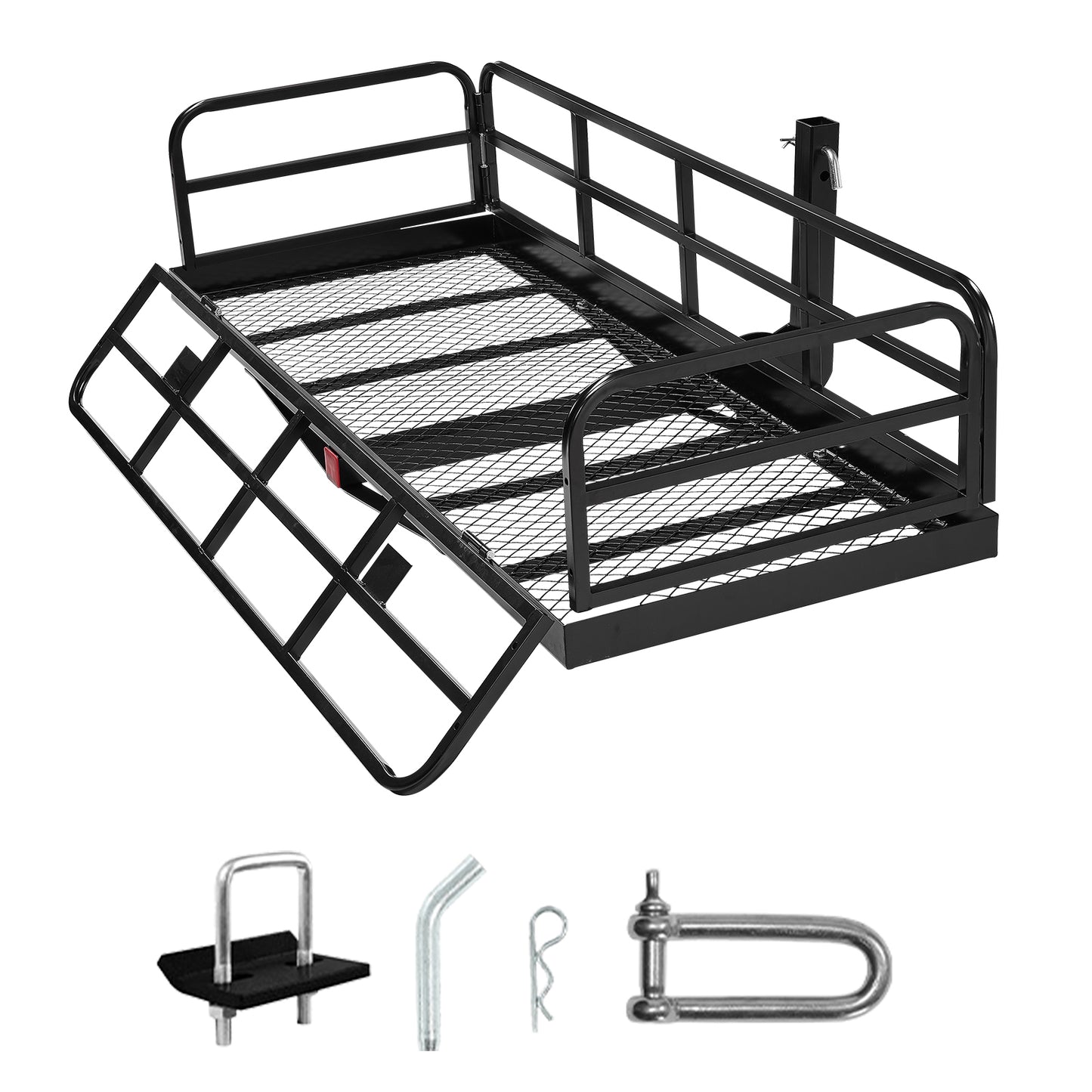 500 lbs folding hitch cargo carrier for 2 inch receiver - overview