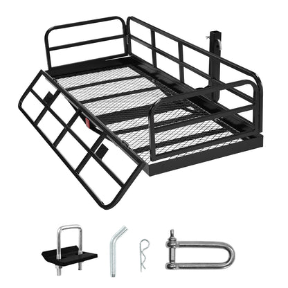 500 lbs folding hitch cargo carrier for 2 inch receiver - overview