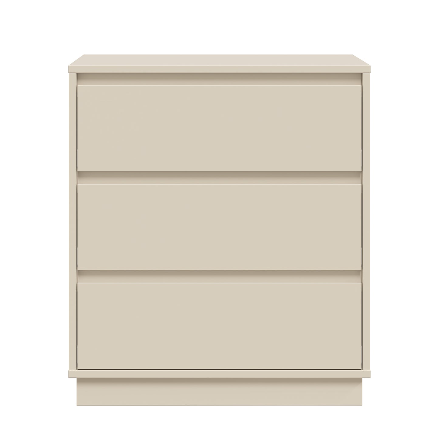Large 3 Drawer Dresser Set of 2, Modern Nightstand for Bedroom, Wide Bedside Table with Hidden Pull-out System, Wooden Chest of Drawers for Living Room, Entryway, Beige image 8