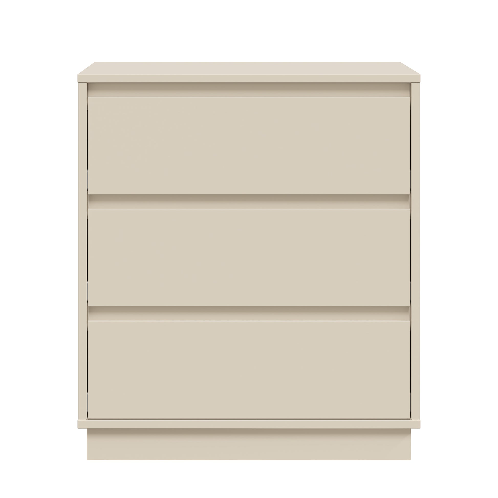 Large 3 Drawer Dresser Set of 2, Modern Nightstand for Bedroom, Wide Bedside Table with Hidden Pull-out System, Wooden Chest of Drawers for Living Room, Entryway, Beige image 8