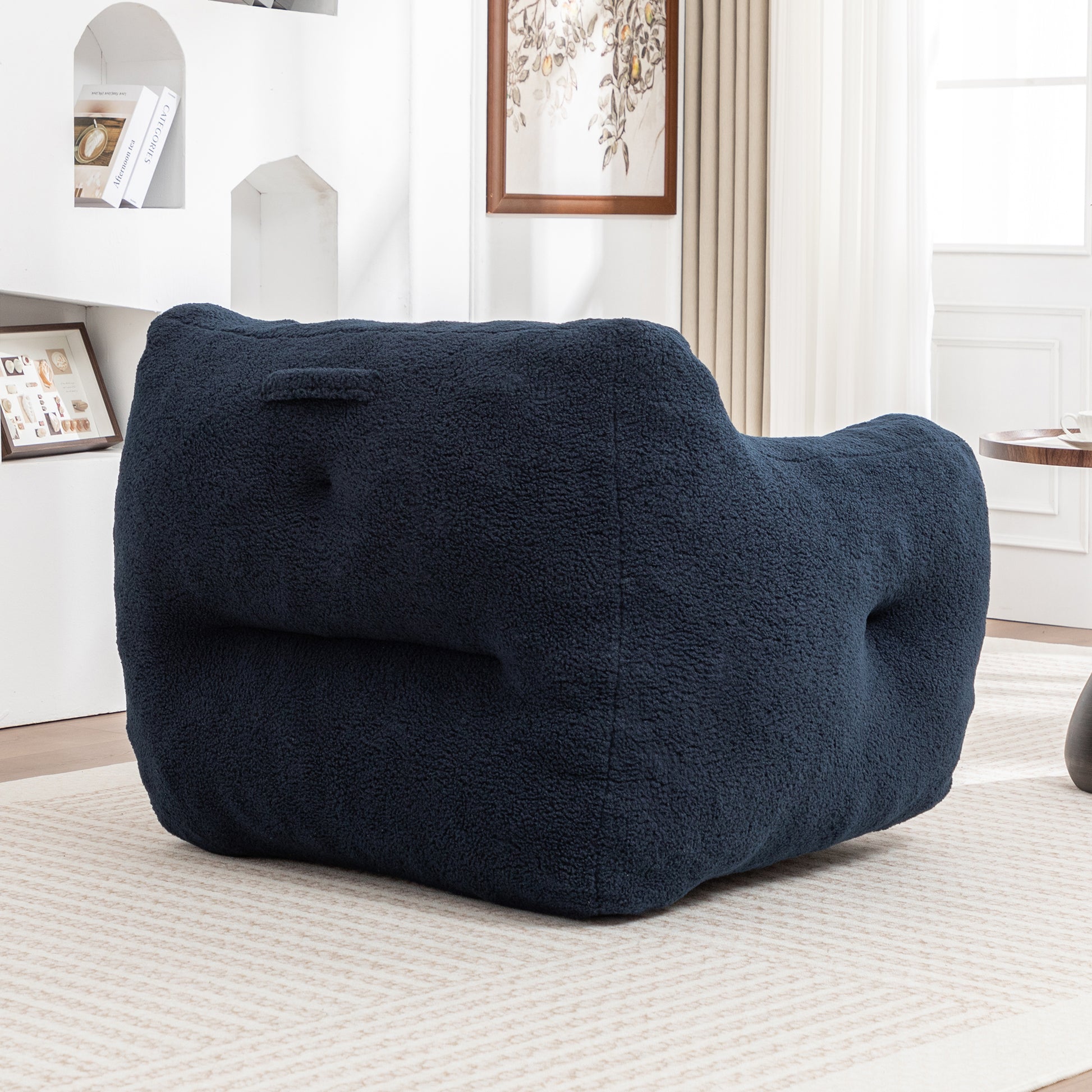 Bean Bag Chair, Bean Bag Sofa Chair with Armrests Stuffed High-Density Foam, Lazy Sofa Comfy Chairs BeanBag Chair for Adults in Living Room,Bedroom Reading image 8