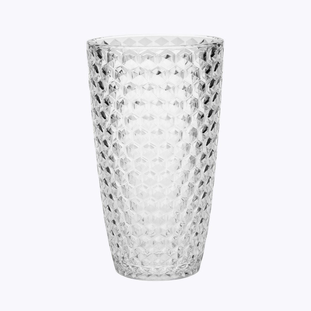 Diamond Cut Acrylic Glasses Drinking Set of 4 (19oz), Plastic Drinking Glasses, BPA Free Cocktail Glasses, Drinkware Set image 1