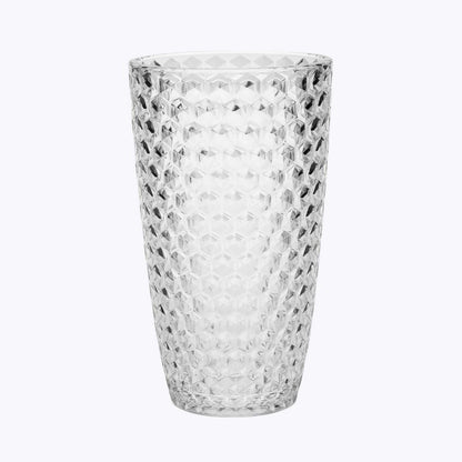 Diamond Cut Acrylic Glasses Drinking Set of 4 (19oz), Plastic Drinking Glasses, BPA Free Cocktail Glasses, Drinkware Set image 1