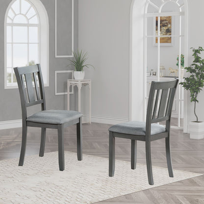 Dining Chairs Only, Wooden Dining Chairs Set of 4, Kitchen Chair with Padded Seat, Upholstered Side Chair for Dining Roo image 3