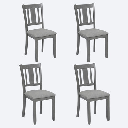 Dining Chairs Only, Wooden Dining Chairs Set of 4, Kitchen Chair with Padded Seat, Upholstered Side Chair for Dining Roo image 1