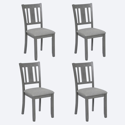 Dining Chairs Only, Wooden Dining Chairs Set of 4, Kitchen Chair with Padded Seat, Upholstered Side Chair for Dining Roo image 1
