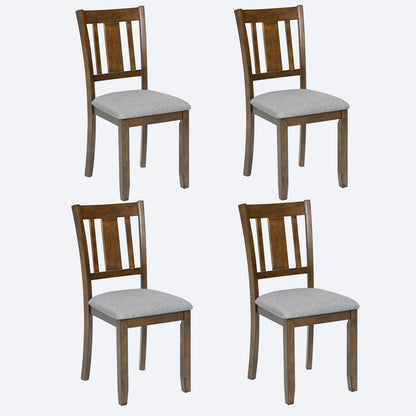 Dining Chairs Only, Wooden Dining Chairs Set of 4, Kitchen Chair with Padded Seat, Upholstered Side Chair for Dining Roo image 1