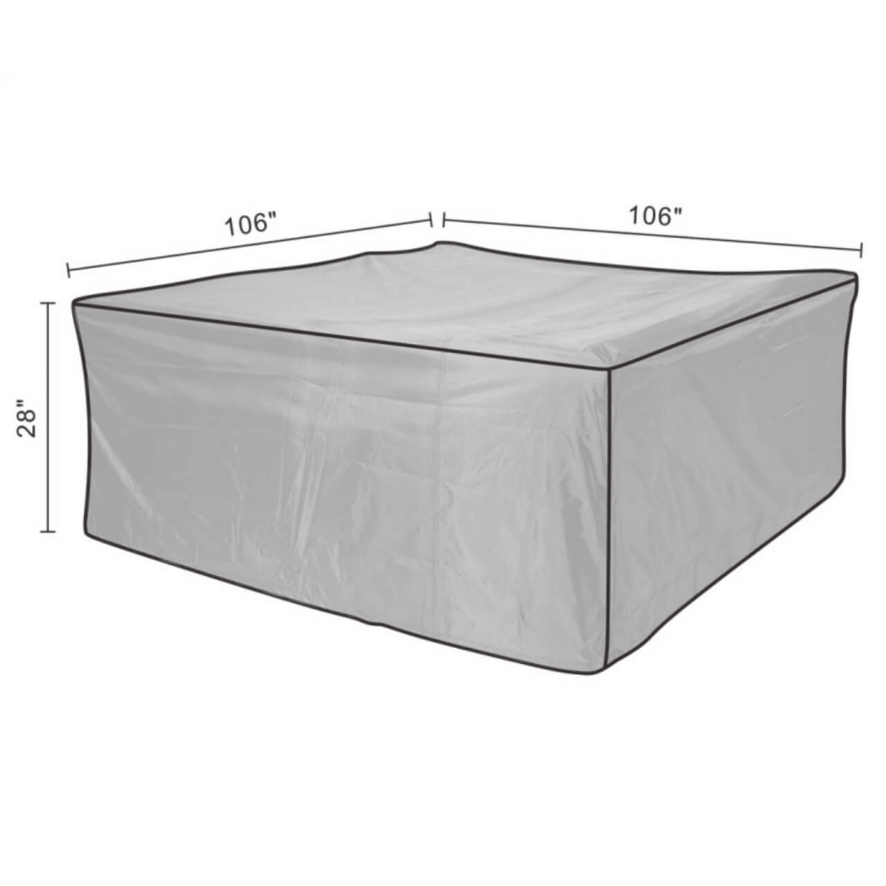 Direct Wicker 106x106in Water Resistant Patio Furniture Cover Heavy Duty Outdoor Sectional Sofa Cover image 4