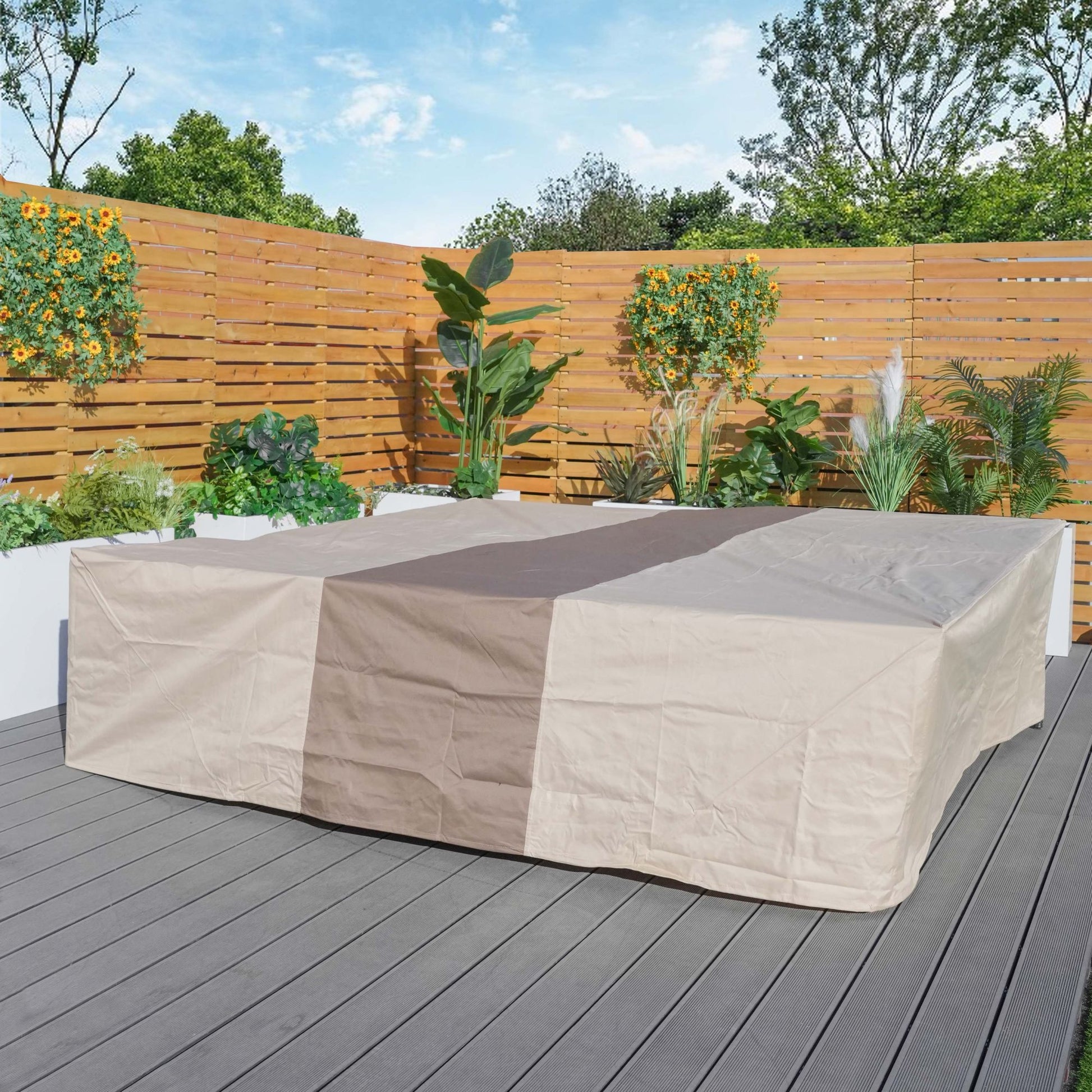 Direct Wicker 106x106in Water Resistant Patio Furniture Cover Heavy Duty Outdoor Sectional Sofa Cover image 3