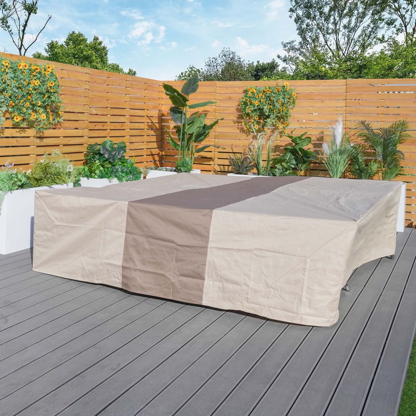 Direct Wicker 106x106in Water Resistant Patio Furniture Cover Heavy Duty Outdoor Sectional Sofa Cover image 2