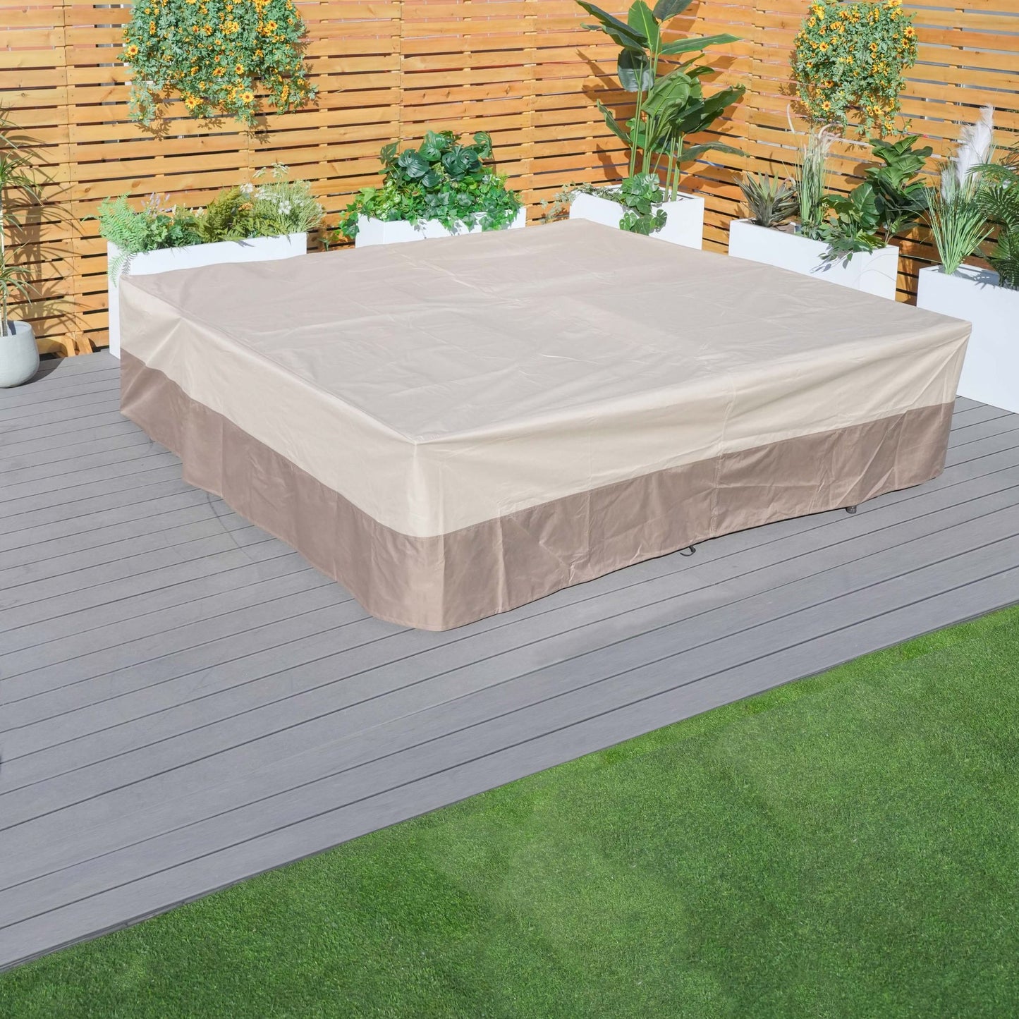 Direct Wicker 106x106in Water Resistant Patio Furniture Cover Heavy Duty Outdoor Sectional Sofa Cover image 10
