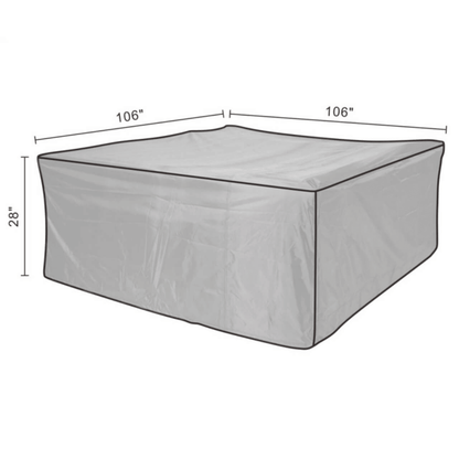 Direct Wicker 106x106in Water Resistant Patio Furniture Cover Heavy Duty Outdoor Sectional Sofa Cover image 11
