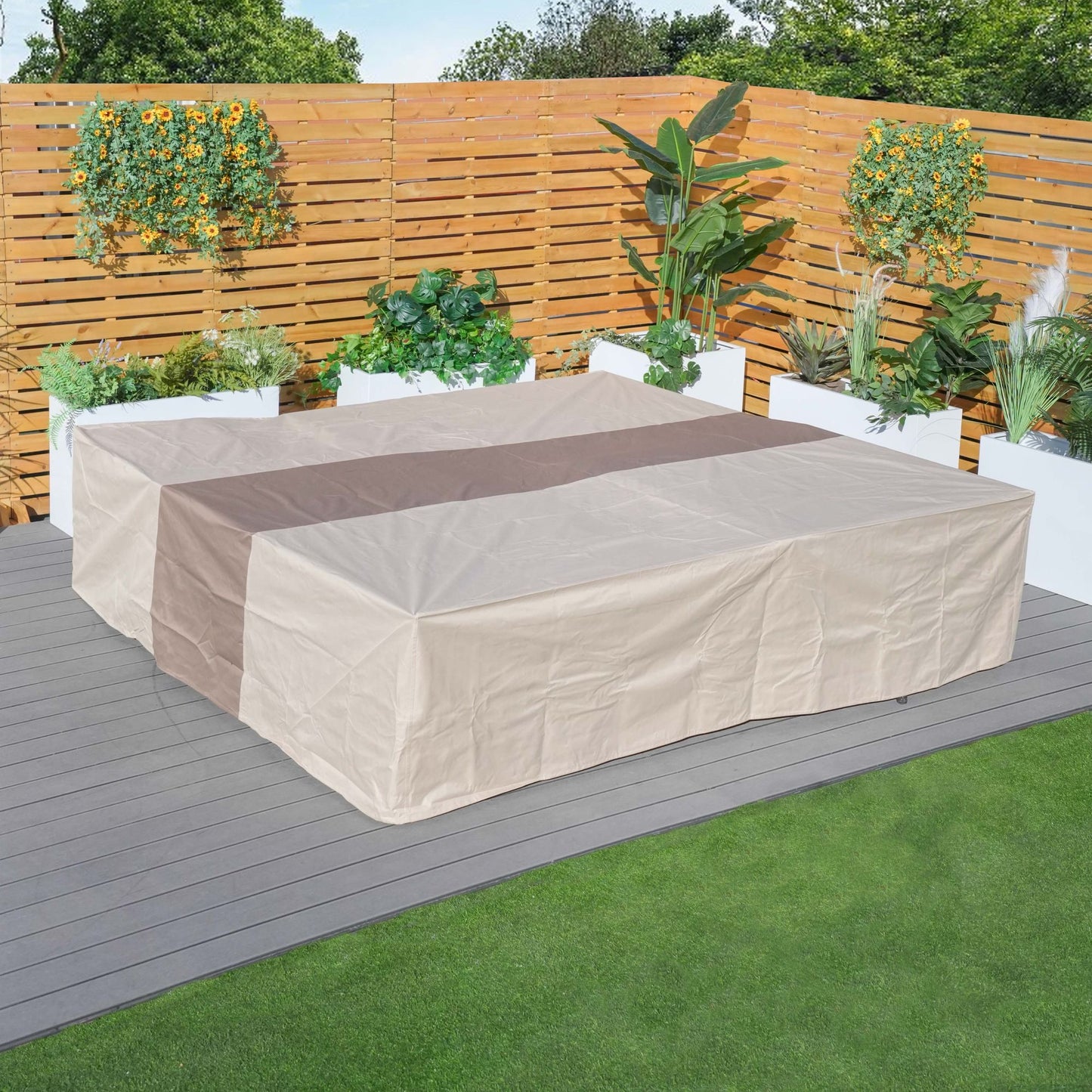 Direct Wicker 106x106in Water Resistant Patio Furniture Cover Heavy Duty Outdoor Sectional Sofa Cover image 1