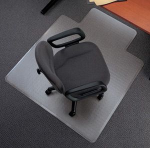Direct Wicker 30" x 48" Office Carpet Chair Mat, Carpet Protector Mat with Lip for Home, Gaming Floor image 1