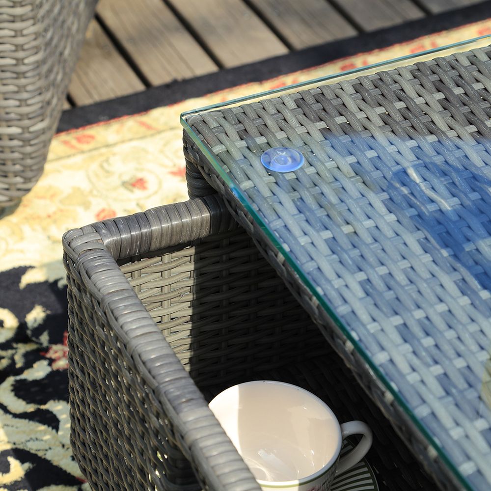 Direct Wicker 5-Piece Outdoor Rattan Furniture Patio Conversation Set with Cushion image 4
