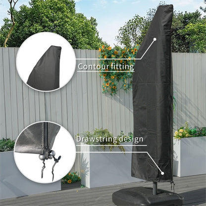 Direct Wicker Outdoor Patio Cantilever Umbrella Zipper Cover image 5