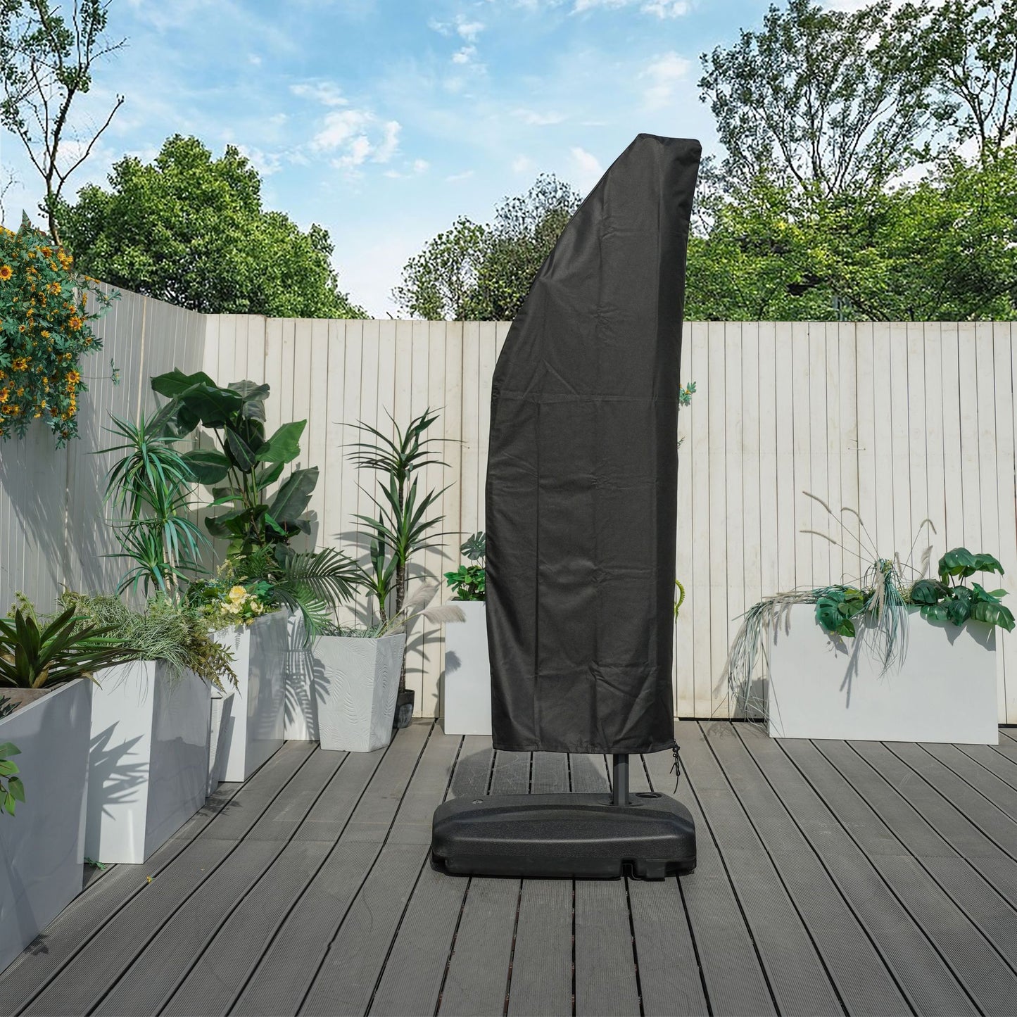 Direct Wicker Outdoor Patio Cantilever Umbrella Zipper Cover image 1
