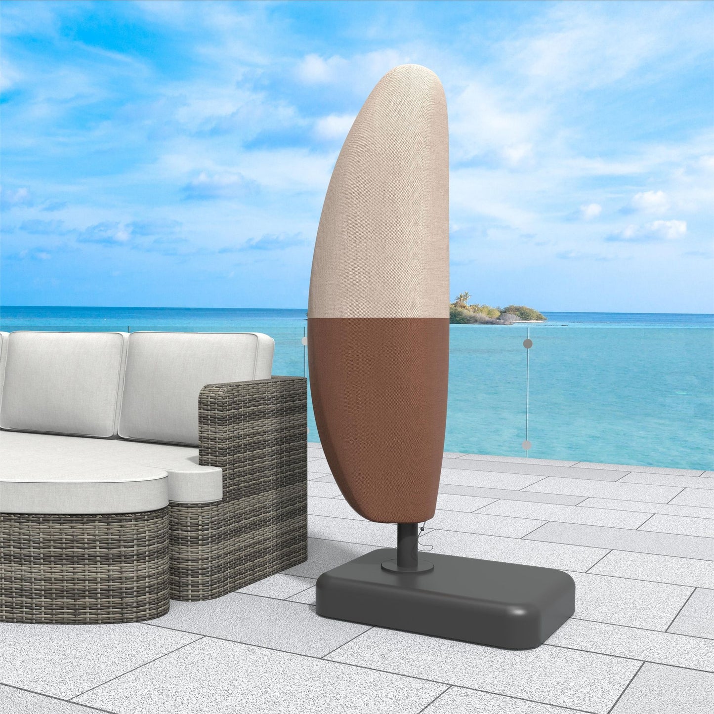 Direct Wicker Outdoor Patio Cantilever Umbrella Zipper Cover image 16