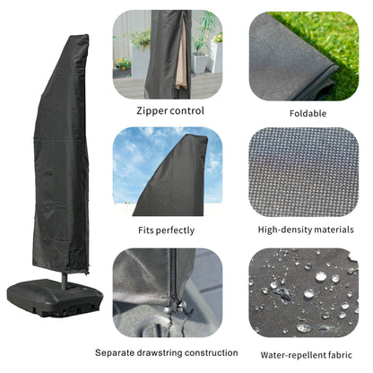 Direct Wicker Outdoor Patio Cantilever Umbrella Zipper Cover image 2