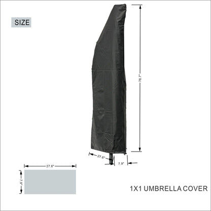 Direct Wicker Outdoor Patio Cantilever Umbrella Zipper Cover image 3